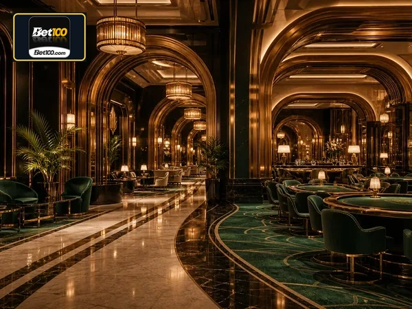 Baccarat casino table view 2